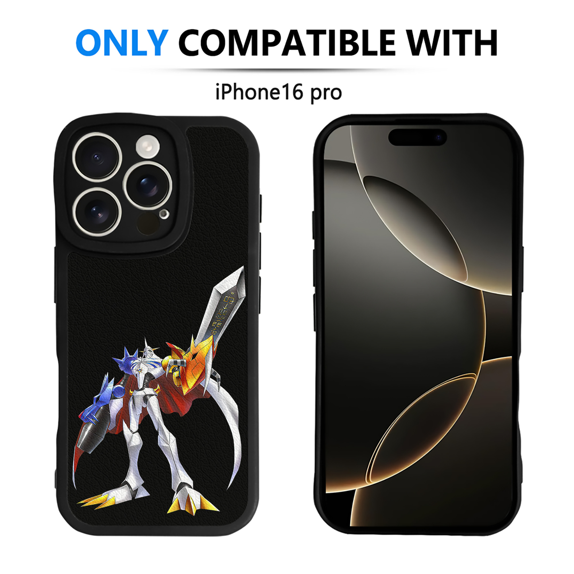 （画像用） Digimon デジタルモンスター/デジモン 【iPhone 16シリーズ対応】シリコンスマホケース（レザー調） 材質：シリコン
